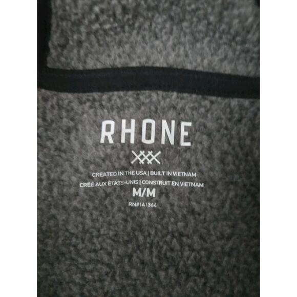 Rhone Warm Up Tech Full Zip Men's Hoodie Gray - Size M - Picture 5 of 5